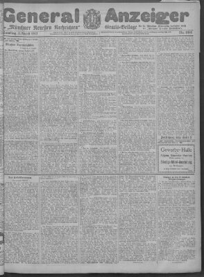 Münchner neueste Nachrichten Samstag 3. August 1912