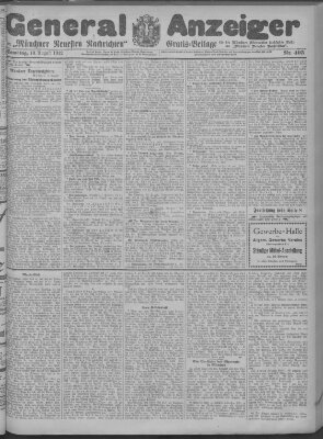 Münchner neueste Nachrichten Samstag 10. August 1912