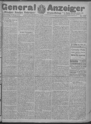 Münchner neueste Nachrichten Donnerstag 22. August 1912