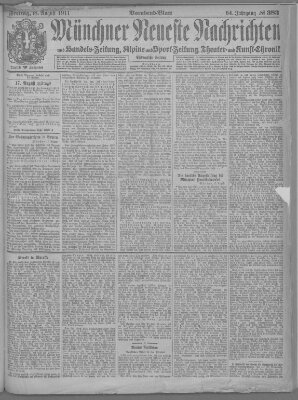 Münchner neueste Nachrichten Freitag 18. August 1911