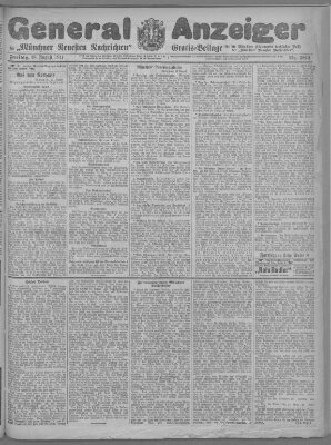 Münchner neueste Nachrichten Freitag 18. August 1911