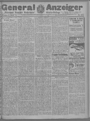 Münchner neueste Nachrichten Montag 21. August 1911