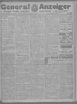 Münchner neueste Nachrichten Donnerstag 24. August 1911