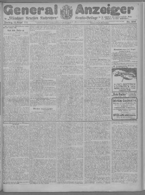 Münchner neueste Nachrichten Freitag 25. August 1911