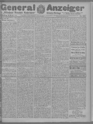 Münchner neueste Nachrichten Samstag 26. August 1911