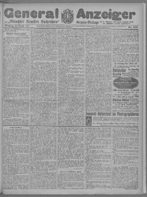 Münchner neueste Nachrichten Montag 28. August 1911