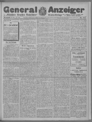 Münchner neueste Nachrichten Mittwoch 30. August 1911