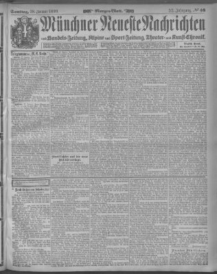 Münchner neueste Nachrichten Samstag 28. Januar 1899