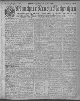 Münchner neueste Nachrichten Sonntag 5. Februar 1899