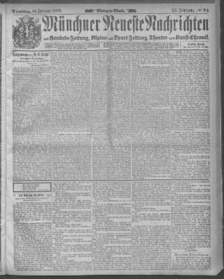 Münchner neueste Nachrichten Dienstag 14. Februar 1899