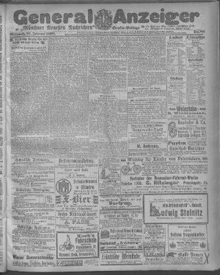 Münchner neueste Nachrichten Mittwoch 22. Februar 1899