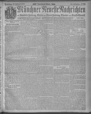 Münchner neueste Nachrichten Samstag 25. Februar 1899