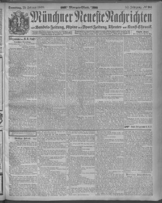 Münchner neueste Nachrichten Samstag 25. Februar 1899