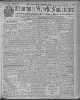 Münchner neueste Nachrichten Sonntag 5. März 1899