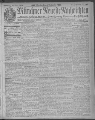 Münchner neueste Nachrichten Sonntag 26. März 1899