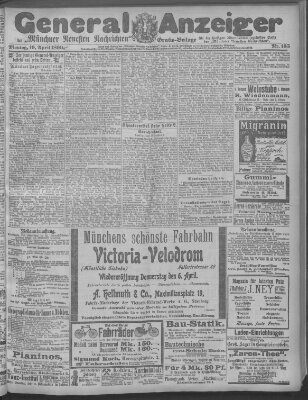 Münchner neueste Nachrichten Montag 10. April 1899