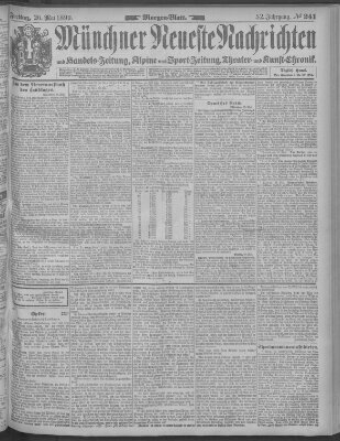 Münchner neueste Nachrichten Freitag 26. Mai 1899