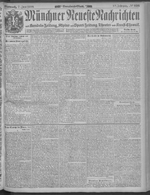 Münchner neueste Nachrichten Mittwoch 7. Juni 1899