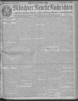 Münchner neueste Nachrichten Donnerstag 8. Juni 1899