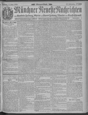 Münchner neueste Nachrichten Freitag 9. Juni 1899