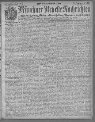 Münchner neueste Nachrichten Dienstag 4. Juli 1899