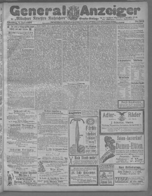 Münchner neueste Nachrichten Dienstag 4. Juli 1899