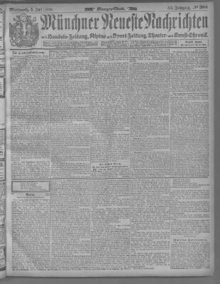 Münchner neueste Nachrichten Mittwoch 5. Juli 1899