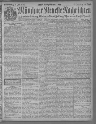 Münchner neueste Nachrichten Donnerstag 6. Juli 1899