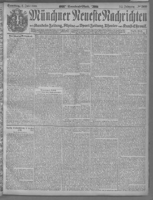 Münchner neueste Nachrichten Samstag 8. Juli 1899