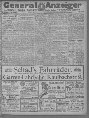 Münchner neueste Nachrichten Samstag 8. Juli 1899