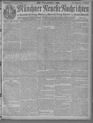 Münchner neueste Nachrichten Dienstag 11. Juli 1899