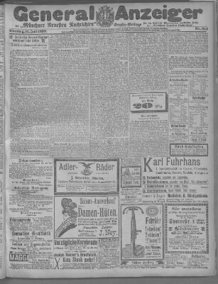 Münchner neueste Nachrichten Dienstag 11. Juli 1899