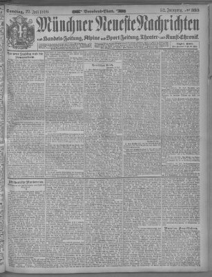 Münchner neueste Nachrichten Samstag 22. Juli 1899