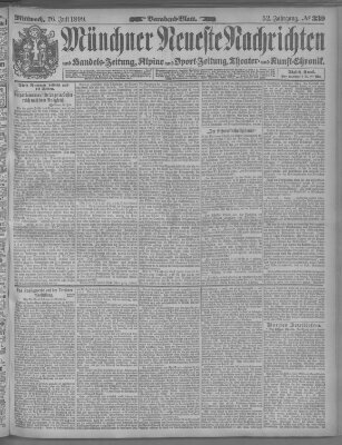 Münchner neueste Nachrichten Mittwoch 26. Juli 1899