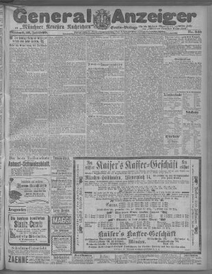 Münchner neueste Nachrichten Mittwoch 26. Juli 1899