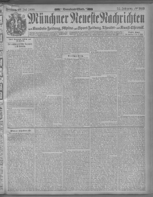 Münchner neueste Nachrichten Freitag 28. Juli 1899