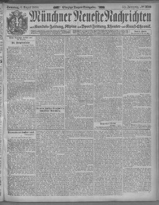 Münchner neueste Nachrichten Sonntag 6. August 1899