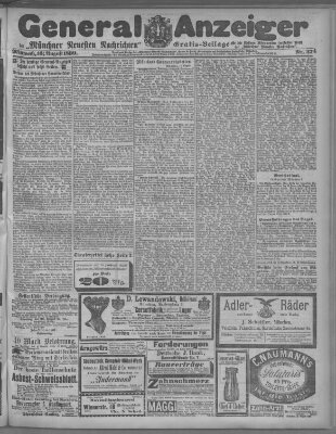 Münchner neueste Nachrichten Mittwoch 16. August 1899