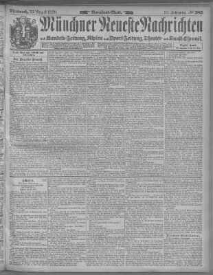 Münchner neueste Nachrichten Mittwoch 23. August 1899