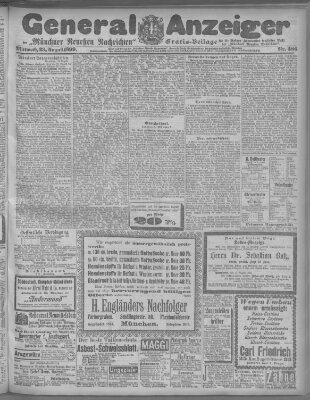 Münchner neueste Nachrichten Mittwoch 23. August 1899