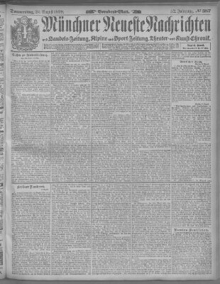 Münchner neueste Nachrichten Donnerstag 24. August 1899