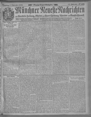 Münchner neueste Nachrichten Sonntag 3. September 1899