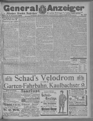 Münchner neueste Nachrichten Mittwoch 6. September 1899