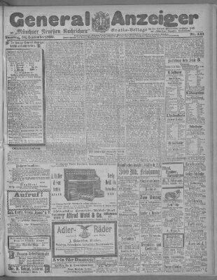 Münchner neueste Nachrichten Dienstag 26. September 1899