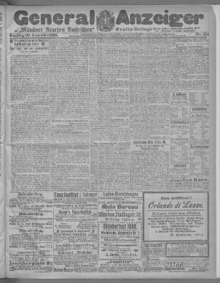 Münchner neueste Nachrichten Samstag 30. September 1899