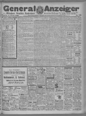 Münchner neueste Nachrichten Dienstag 17. Oktober 1899