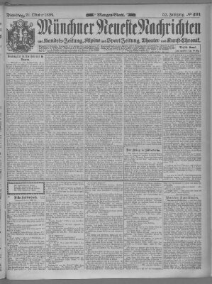 Münchner neueste Nachrichten Dienstag 24. Oktober 1899