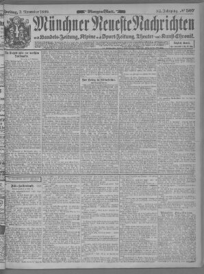 Münchner neueste Nachrichten Freitag 3. November 1899