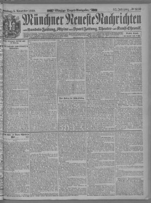 Münchner neueste Nachrichten Sonntag 5. November 1899