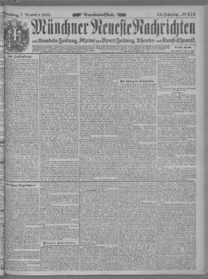 Münchner neueste Nachrichten Dienstag 7. November 1899